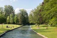 Naturfreibad (ecological swimming pool) Maria Einsiedel in Munich.