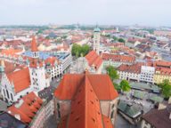 View over the old town of Munich