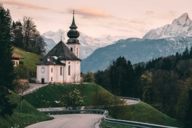 Chiesa di pellegrinaggio Maria Gern vicino a Berchtesgaden nella periferia di Monaco.