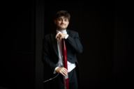 The musician Raffaele Giannotti with his bassoon.