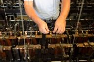 Behind the scenes of the Glockenspiel in Munich.