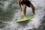 Surfer on the Eisbach in Munich