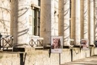 Posters which were put up at the Haus der Kunst in Munich.