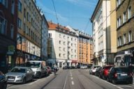 A street in the Glockenbach district in Munich