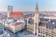 View from Alter Peter to Marienplatz in Munich.