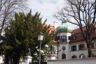 The Monacensia in the Hildebrandhaus, an artists' villa with an onion tower in Bogenhausen in Munich.