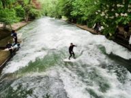 A Surfer on the Eisbachwelle.