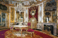 El comedor del rey Luis II en el Palacio de Linderhof