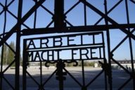 Entrance gate of the Dachau Concentration Camp Memorial Site. 