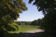 View of the city of Munich from the hill in Luitpold Park.