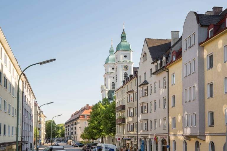 The Hans-Mielich-Strasse in the district Untergiesing in Munich