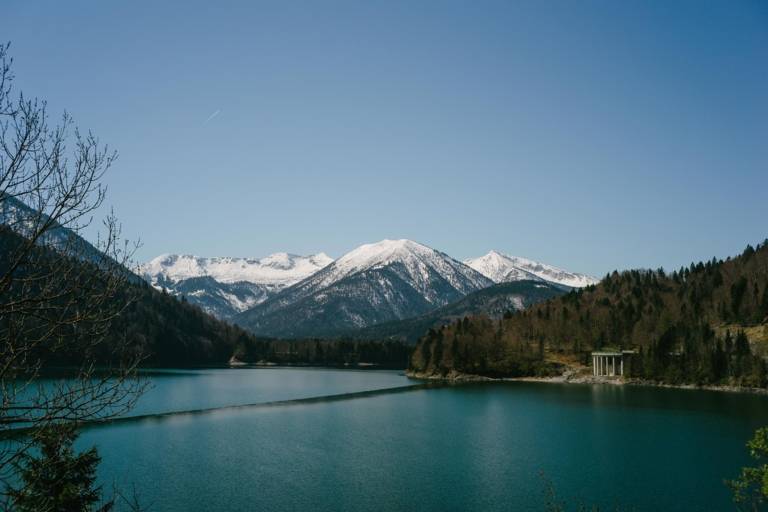 The lake at Sylvensteinspeicher near Munich.