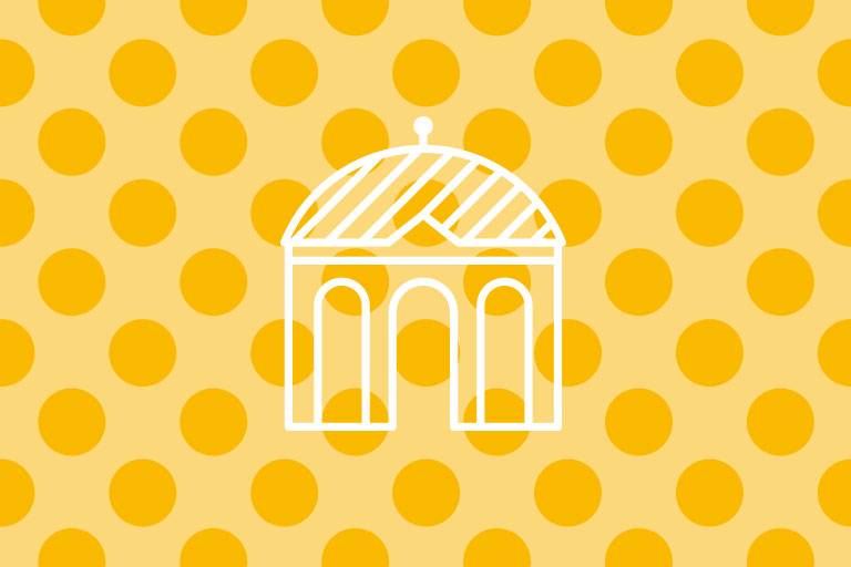 Dianatempel icon on yellow structure