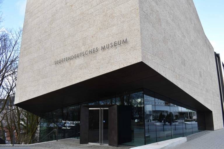 The exterior façade of the Sudeten German Museum in Munich.