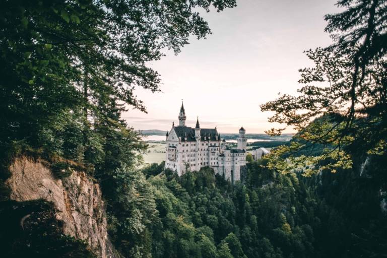 Neuschwanstein Castle in the surrounding region of Munich.